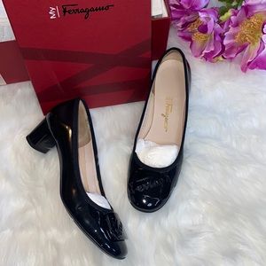 Salvatore Ferragamo Black Leather Heels-7